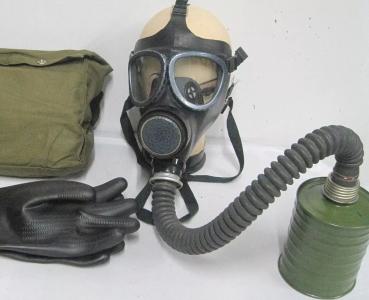Gasmaske Fetisch Black Style Gummi Filter Poppers Halloween Prepper Latex